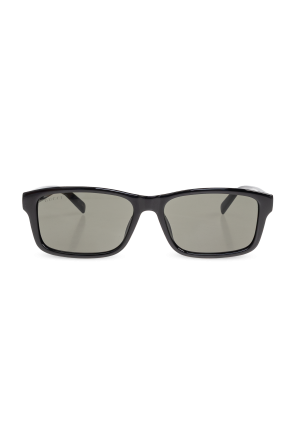 サングラス GUCCI White acetate geometric sunglasses Gucci - Acetate Oversized Sunglasses with Crystals - White